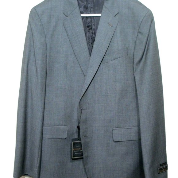 NEW Joseph A Bank Size 42L 100% Wool Sport Coat Suit Jacket Gray NWT - Picture 1 of 16